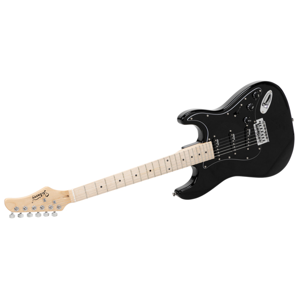 【AM不售卖】Glarry GST 单-单-单拾音器 椴木枫木指板 ST电吉他 黑色-白护板 S202-18