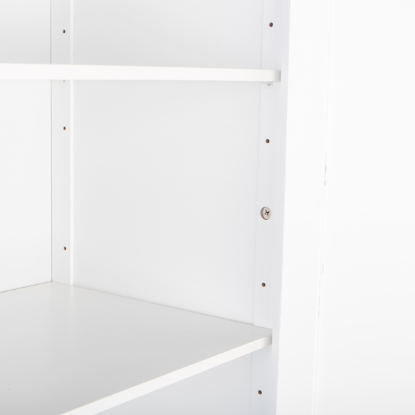 密度板喷漆 白色 上下双开门 单抽 木制衣柜 N001-12