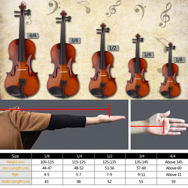 【AM不售卖】Glarry GV100 4/4 实木 自然色 小提琴 S001 德国-16