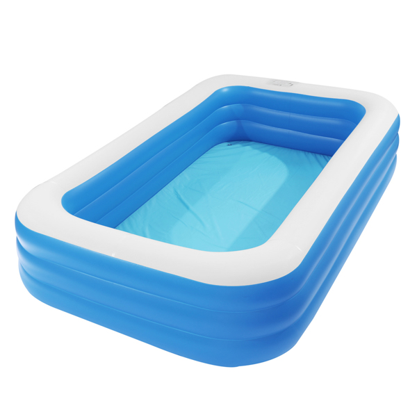 120*72*22in 蓝色 可收纳 充气泳池 壁厚0.4mm PVC 长方体 S001-12