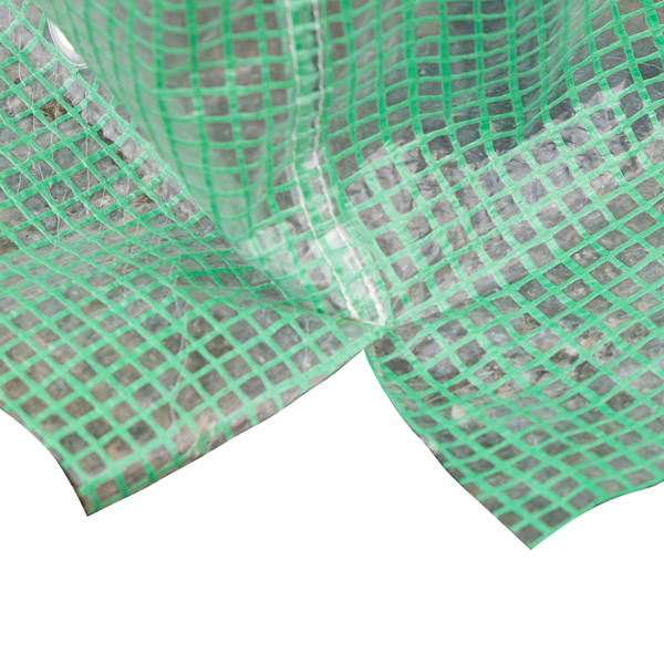 8*8ft PE布花房 喷塑铁管 PE网格布 绿色 可折叠-19