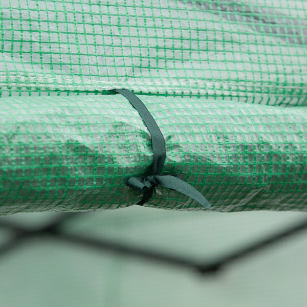 8*8ft PE布花房 喷塑铁管 PE网格布 绿色 可折叠-21
