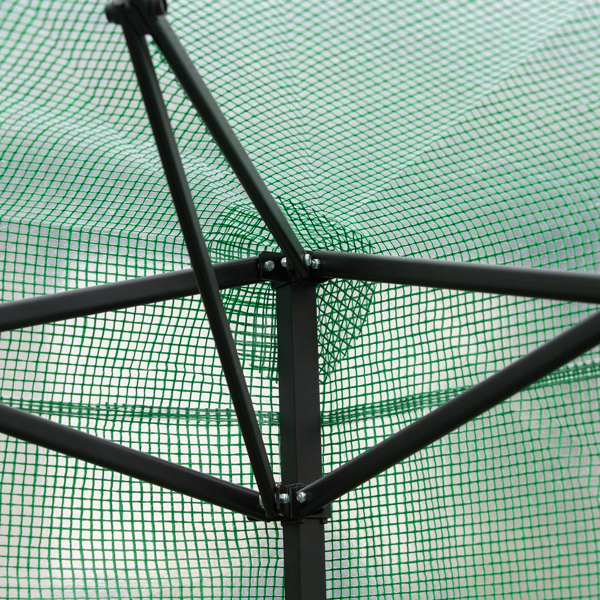 8*6ft PE布花房 喷塑铁管 PE网格布 绿色 可折叠-13