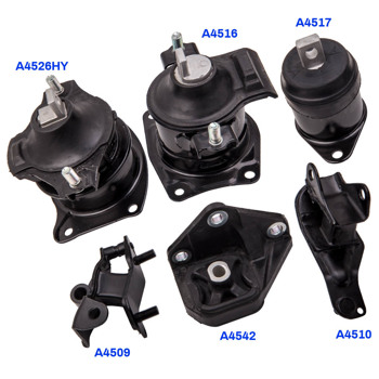 发动机电机支座Engine Motor & Trans Mount 6PCS fit for Honda Accord 2.4L L4 2003 - 2007 Automatic Trans EM9247, EM9225