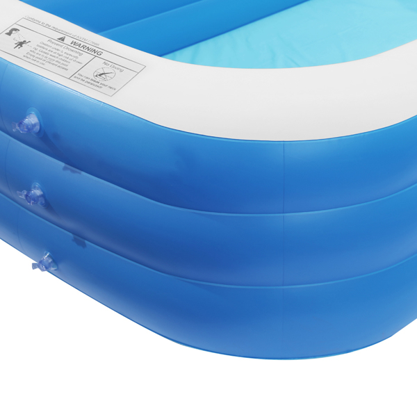120*72*22in 蓝色 可收纳 充气泳池 壁厚0.4mm PVC 长方体 S001-23