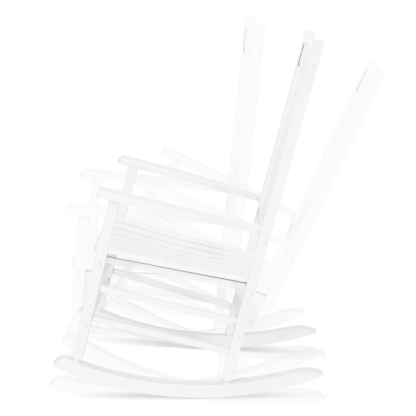白色 木摇椅 68.5*86*115cm 波浪形 户外庭院 N001-8