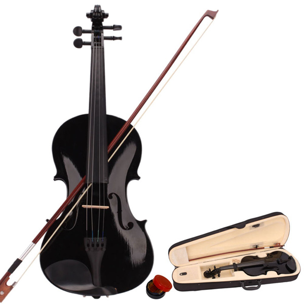 【AM不售卖】Glarry GV100 4/4 实木 黑色 小提琴 S001 德国-2