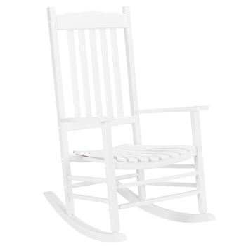 白色 木摇椅 68.5*86*115cm 波浪形 户外庭院 N001