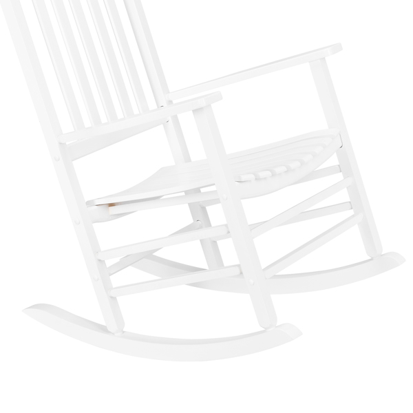 白色 木摇椅 68.5*86*115cm 波浪形 户外庭院 N001-12
