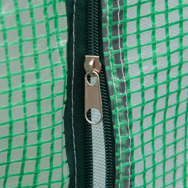 8*6ft PE布花房 喷塑铁管 PE网格布 绿色 可折叠-10