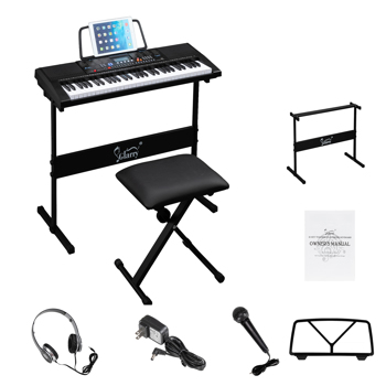 【AM不售卖】GEP-104 61键多功能 黑色 S101 电子琴 支架 琴凳套装