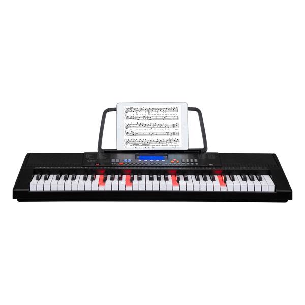 【AM不售卖】GEP-105 61键亮灯跟弹键盘多功能 黑色 S101 电子琴-2