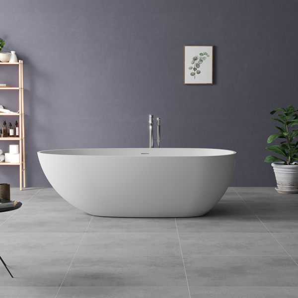 实体表面独立式浴缸Solid Surface Freestanding Bathtub-2