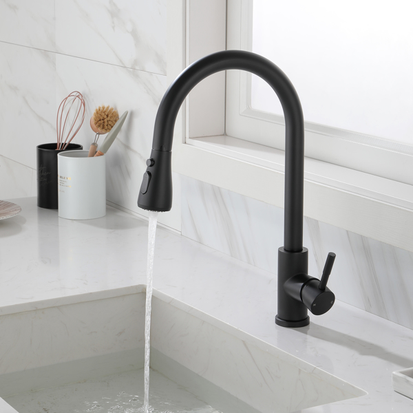 厨房水龙头家用洗菜盆龙头Kitchen Faucet with Pull Out Spraye-2