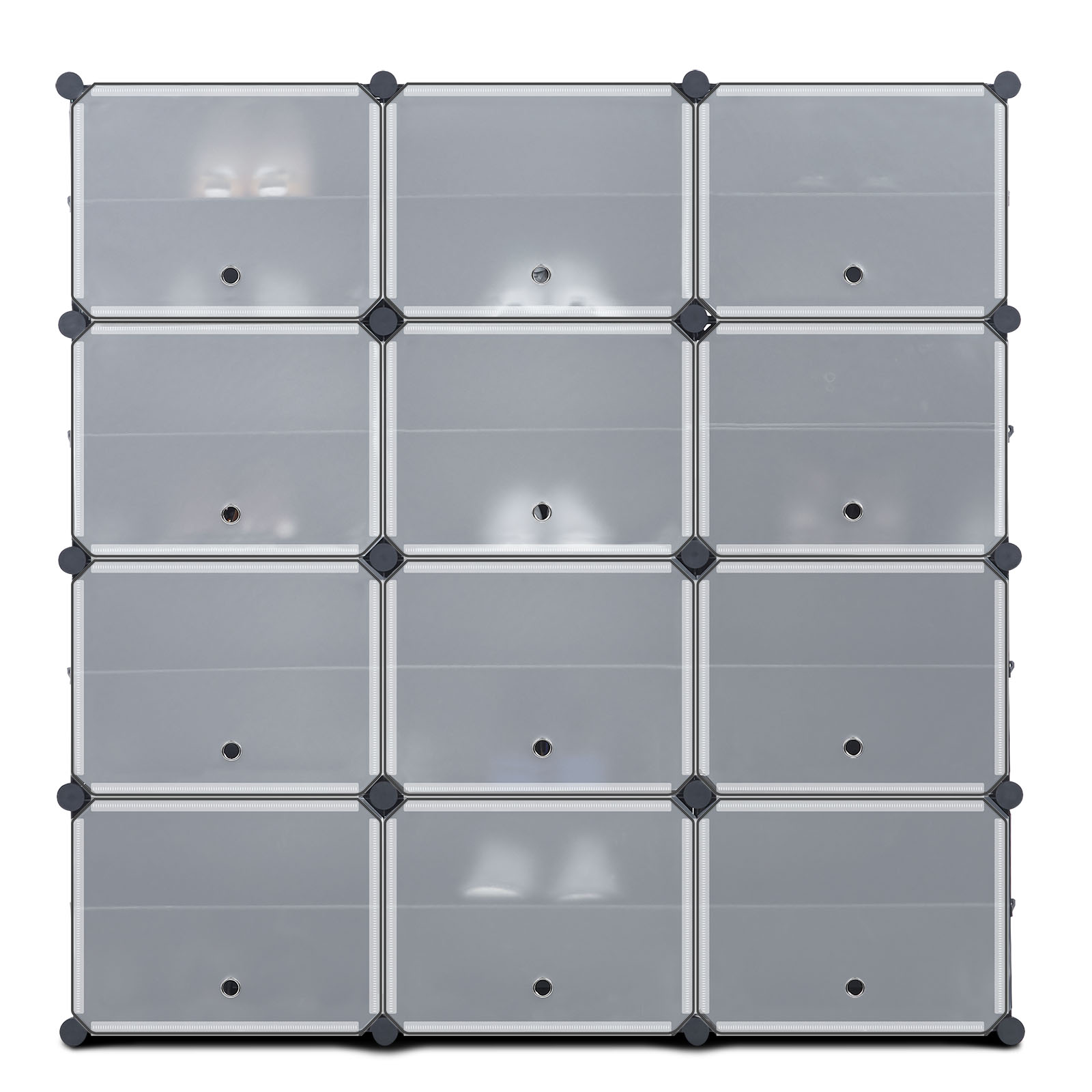 4 Tier 24 Cube Portable Shoe Storage Organizer Shoe Rack Plastic Shoe Cabinet for Space Saving