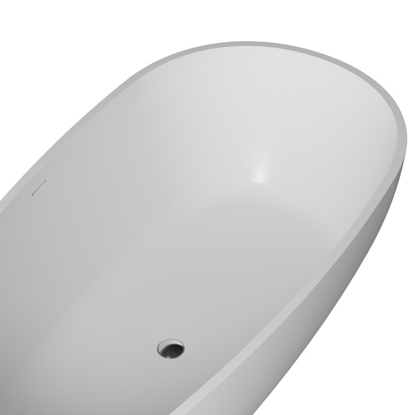 实体表面独立式浴缸Solid Surface Freestanding Bathtub-5