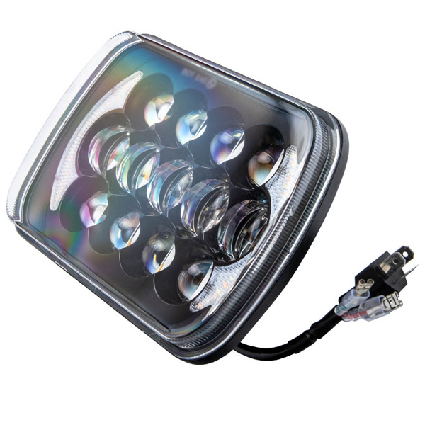 LED灯105W 5x7'' 7x6'' LED Headlight Hi-Lo Beam DRL For Jeep Cherokee XJ YJ-4