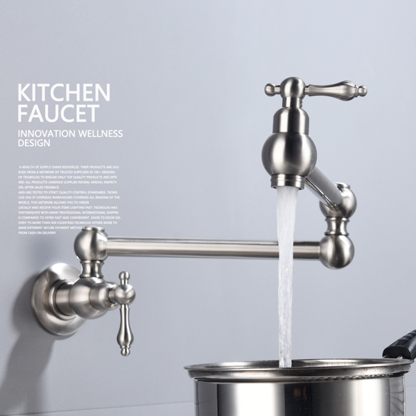 折叠龙头 Folding faucet Pot Filler Faucet Wall Mount-1