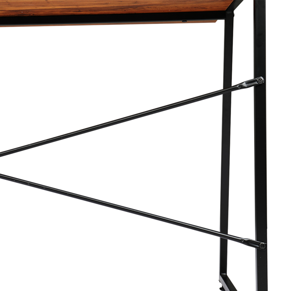 复古色 刨花板贴三胺 120cm 桌上带搁架层 电脑桌 N001-3