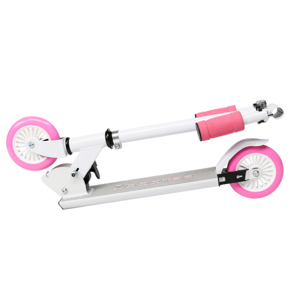 LALAHO 碳钢+铝合金 可折叠两轮 三档调节 粉色 踏板车 79.5*65*29cm-7