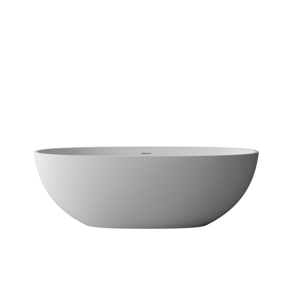 实体表面独立式浴缸Solid Surface Freestanding Bathtub-5