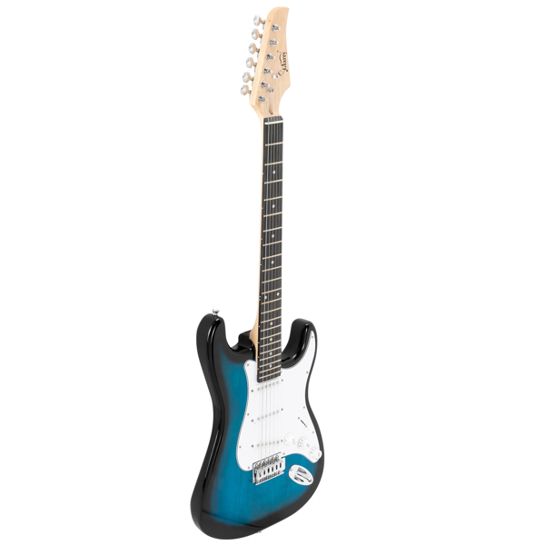 【AM不售卖】Glarry GST 单-单-单拾音器 玫瑰木指板椴木琴身 化蓝色 ST电吉他+音箱套装-4