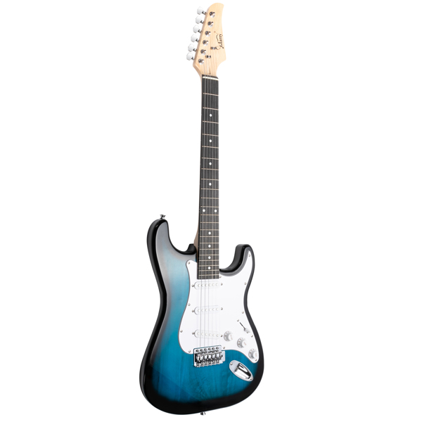 【AM不售卖】Glarry GST 单-单-单拾音器 玫瑰木指板椴木琴身 化蓝色 ST电吉他+音箱套装-7