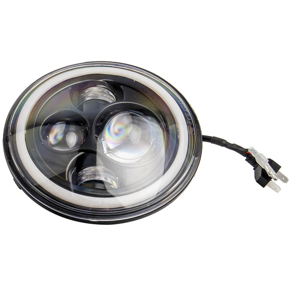 LED灯2x Round LED Angle Eyes Headlights 7 Inch For Jeep Wrangler JK TJ For Hummer H2-4