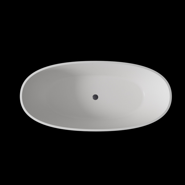 实体表面独立式浴缸Solid Surface Freestanding Bathtub-7