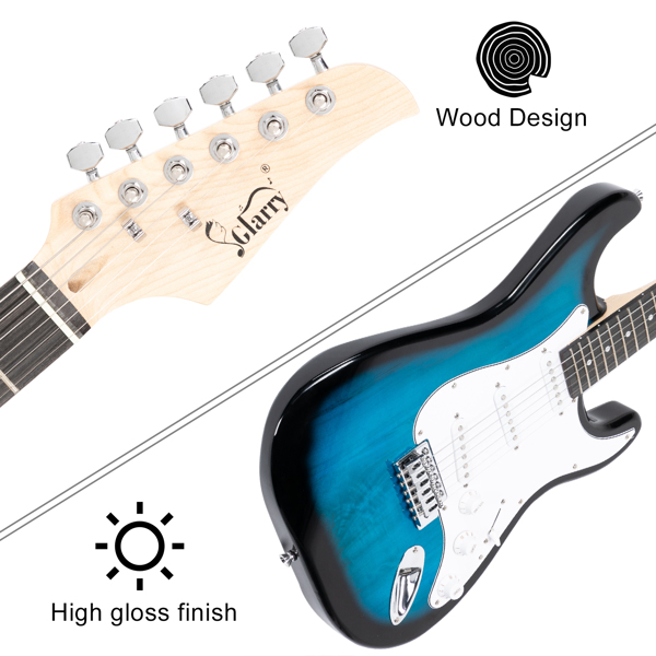 【AM不售卖】Glarry GST 单-单-单拾音器 玫瑰木指板椴木琴身 化蓝色 ST电吉他+音箱套装-20