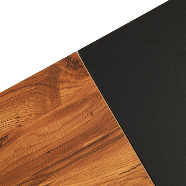 复古色 黑色 刨花板贴三胺 140cm 拼接 电脑桌 N001-7