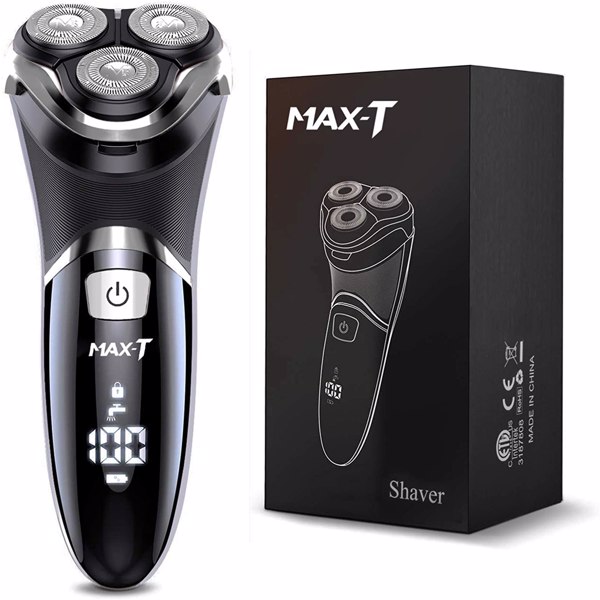 MAX-T 升级版 3D ProSkin LED 剃须刀男士电动、干湿两用剃须刀带旅行锁和弹出式精密修剪器-1