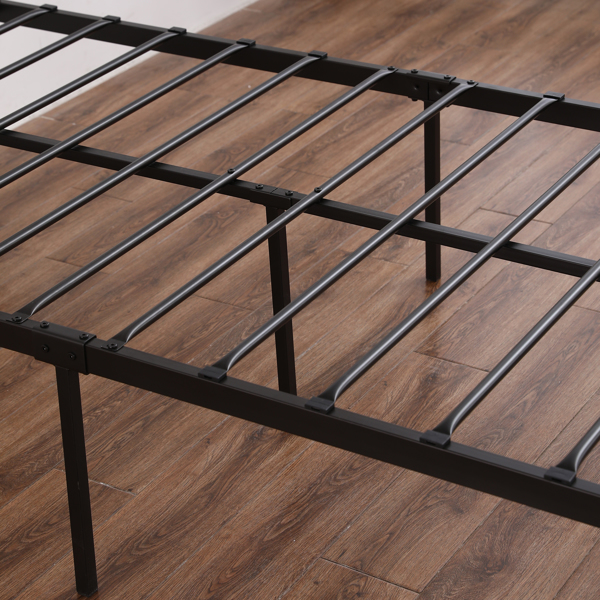 Single-layer Water Pipe Bed with Cross Design and Foot End Twin Black Iron Bed-32