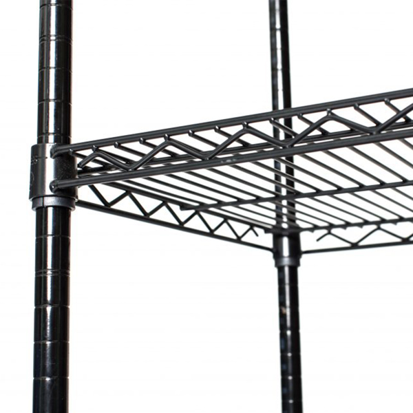 WELLAND 90*45*180cm 5层重型喷粉 铁 可自由调节层间距 黑色 家用金属层架 N001-8