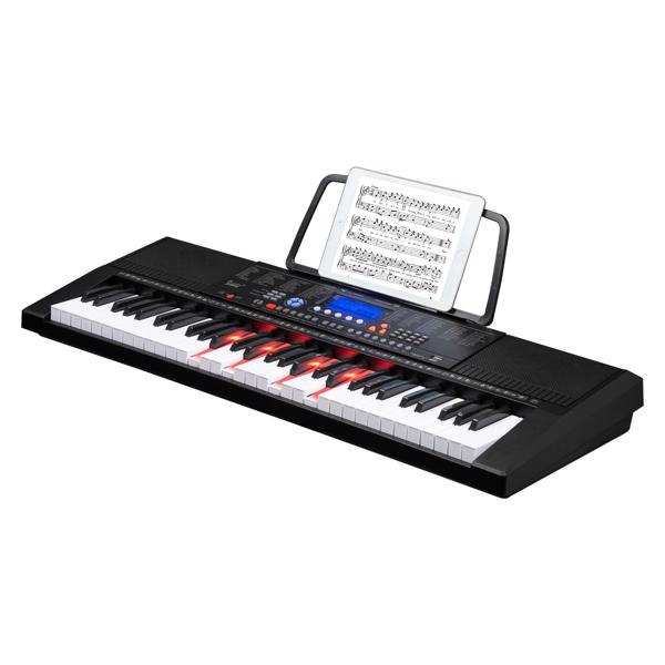 【AM不售卖】GEP-105 61键亮灯跟弹键盘多功能 黑色 S101 电子琴-5
