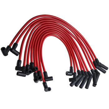 点火线10Pcs Ignition Wires Coil Spark Plug Wires for Ford Mustang F-150 F150  1979-1995 #M12259C301