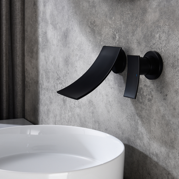 壁挂式浴室瀑布式水龙头Wall mounted bathroom waterfall faucet-8