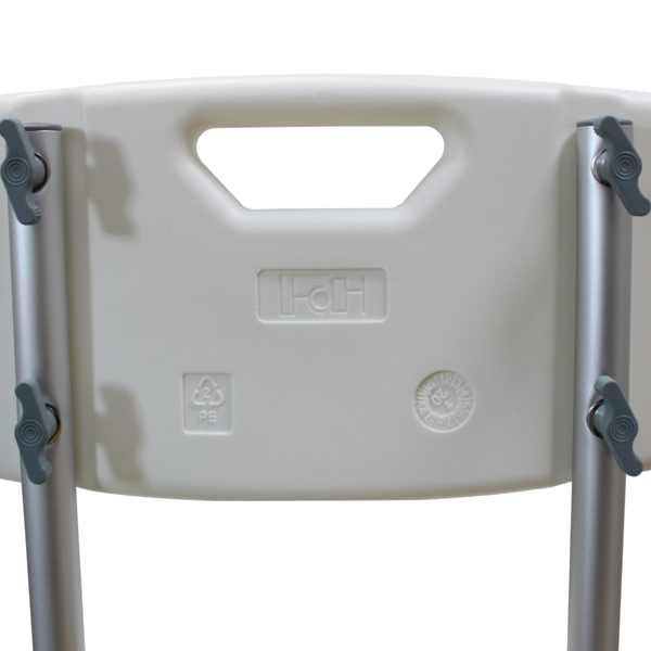 PE吹塑板铝管 带靠背 白色 洗澡椅 CST-3012-10