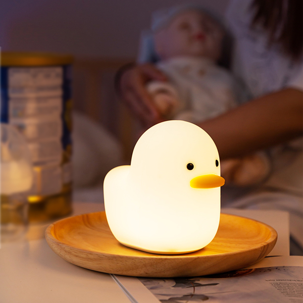 小鸭灯 Duck Night Light Kids Cute Baby Night Light lamp Long-Lasting Battery USB Rechargeable Silicone Bedside lamp for Bedroom/Living Room Gifts for Toddler/Children-5