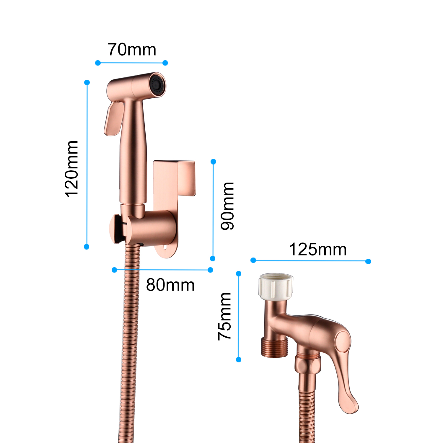 Bidet Sprayer for Toilet, Handheld Cloth  Sprayer, Bathroom Sprayer Kit Spray Attachment with Hose, Stainless Steel Easy Install Great Water Pressure for Bathing Pets, Feminine Hygiene