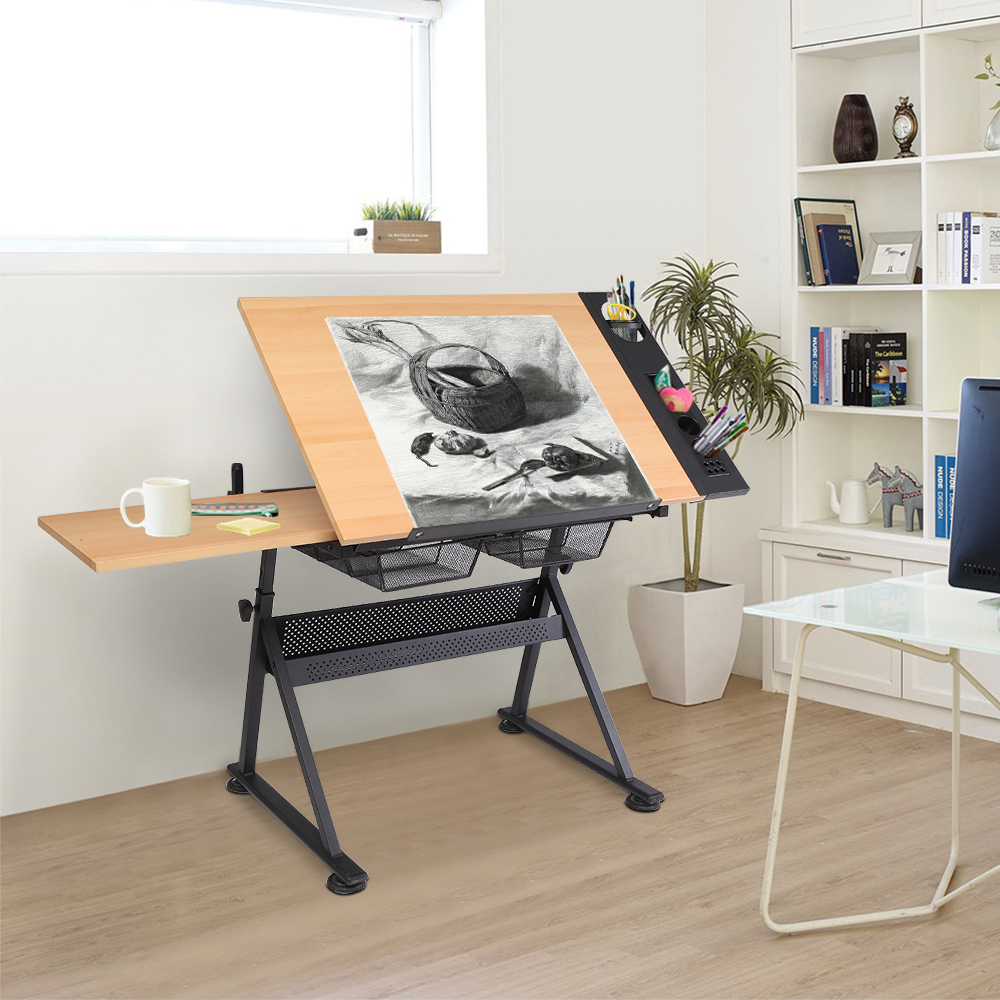 Foldable Iron Bracket Drawing Table