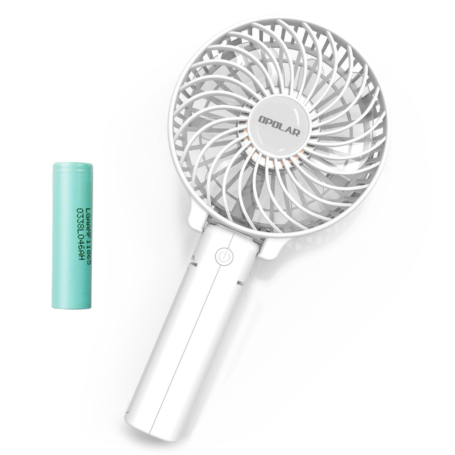 (ABC)Portable Handheld Fan,USB Rechargeable Hand Fan with 2200mAh Battery Operated, Mini Hand Held Fans 3 Speeds Adjustable, 180° Rotation Foldable Personal Desk Fan for Home Office Travel-White亚马逊禁售