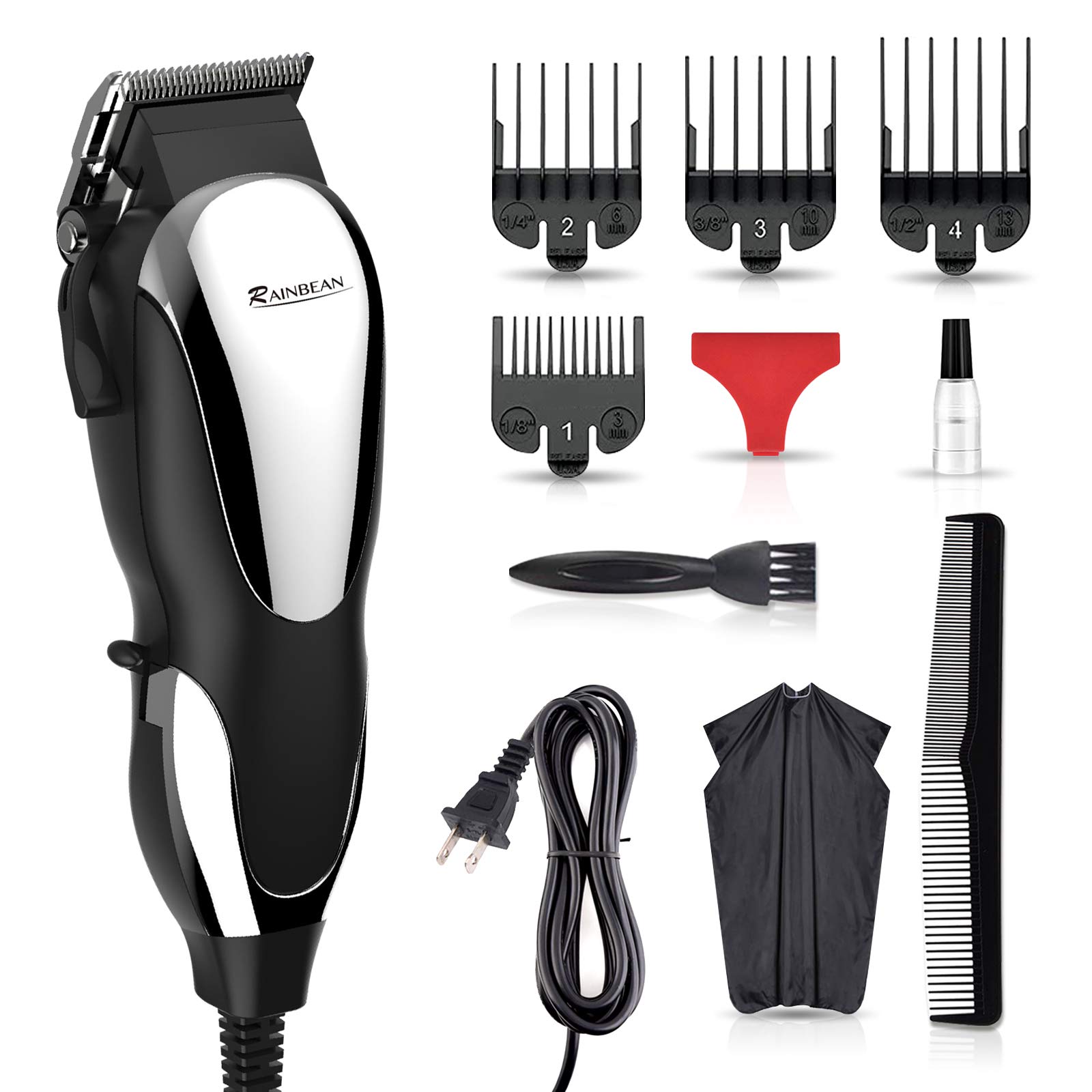 Professional Hair Clippers, Corded Hair Clippers for Men Kids, Strong Motor baber Salon Complete Hair and Beard, Clipping and Trimming Kit，