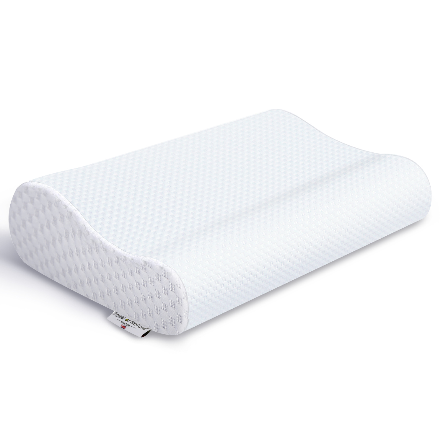 Power of Nature Slow Rebound Memory Foam Pillow Large White