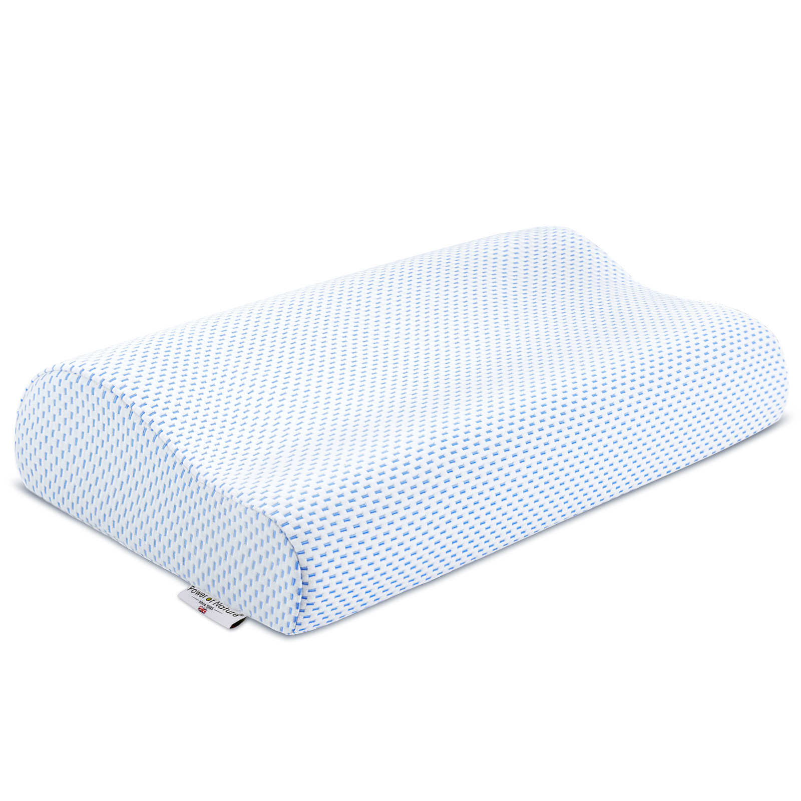 Power of Nature Slow Rebound Memory Foam Wave Pillow Sky Blue