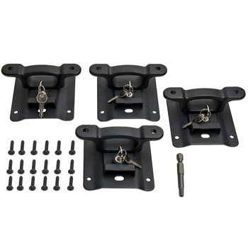 安装支架Truck Bed Cleats Tie Down Anchors & Interface Plates Locking Set for Ford F150