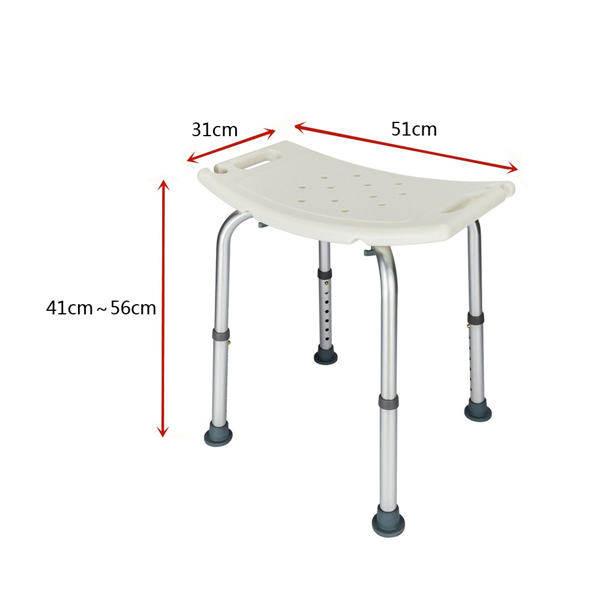PE吹塑板铝管 方形座板 白色 洗澡椅 CST-3011-5