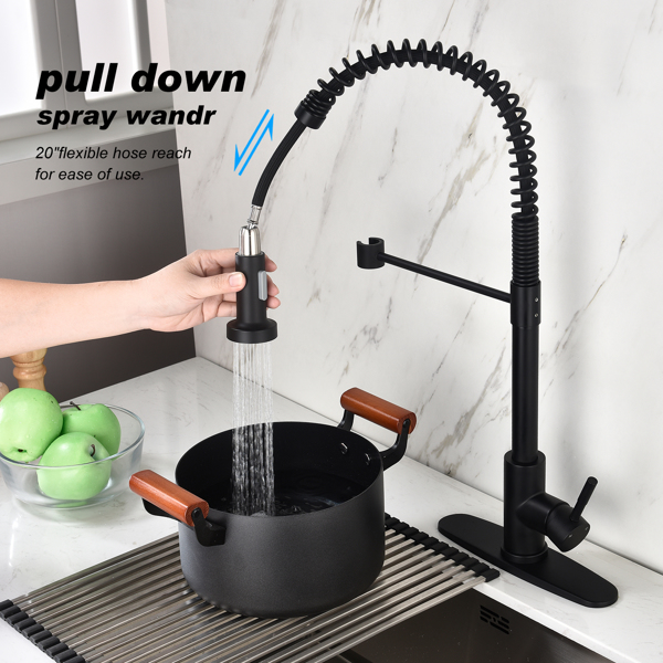 厨房水龙头家用洗菜盆龙头Kitchen Faucet with Pull Out Spraye-7