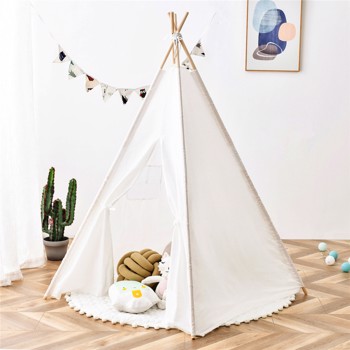儿童帐篷帐篷 - 男孩女孩玩耍帐篷室内室外棉质帆布帐篷