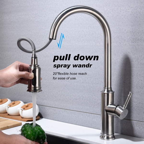 抽拉喷头厨房龙头Kitchen Faucet with Pull Out Spraye-5